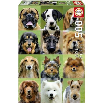 Educa 17963 500 Parça Dogs Collage Puzzle