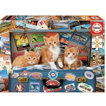 Educa 18065 Travelling Kittens 200 Parça Puzzle