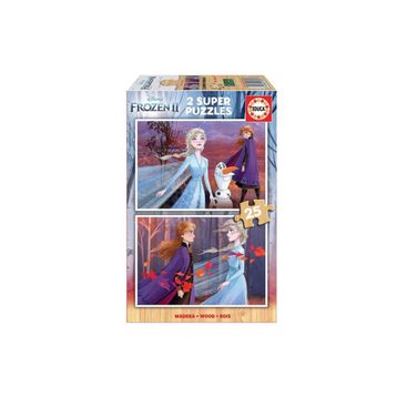 Educa 18085 2x25 Parça Frozen 2 Ahşap Puzzle