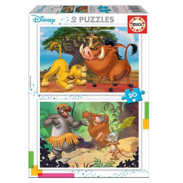 Educa 18103 2x20 Parça Disney Animals Ahşap Puzzle