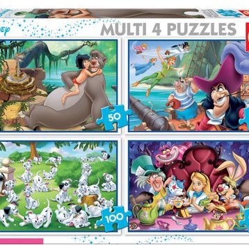 Educa 18105 Multi 4 in 1 Disney Class Puzzle