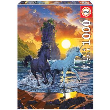 Educa 19025 1000 Parça Unicorns On The Beach Puzzle