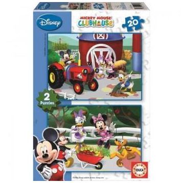 Educa 2X20 Mickey Mouse Club House Çocuk Puzzle