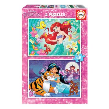 Educa 2x48 Parça Ariel Jasmin 18213 Çocuk Puzzle