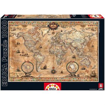 Educa Antique World Map 1000 Parça Puzzle