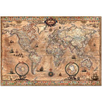 Educa Antique World Map 1000 Parça Puzzle