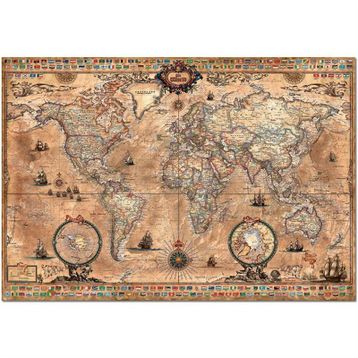 Educa Antique World Map 1000 Parça Puzzle