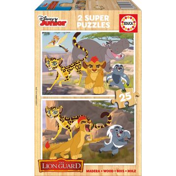 Educa Aslan Kral 2 X 25 Parça Ahşap Puzzle