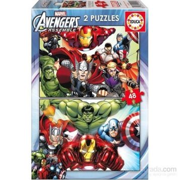Educa Avengers 2x48 Parça Çocuk Puzzle