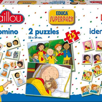 Educa Caillou Superpack-EDU14094 Puzzle