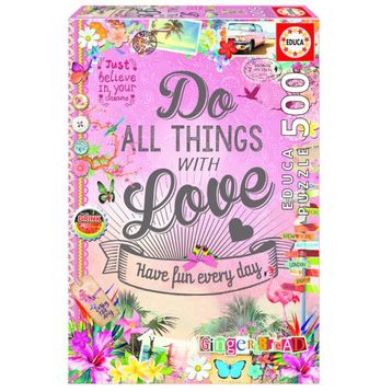 Educa Do All The Things With Love-Gingerbread 500 Parça Puzzle