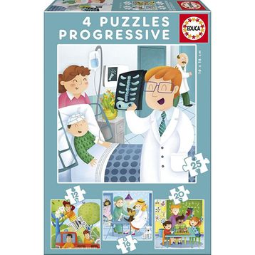 Educa Meslekler 12+16+20+25 Parça Puzzle