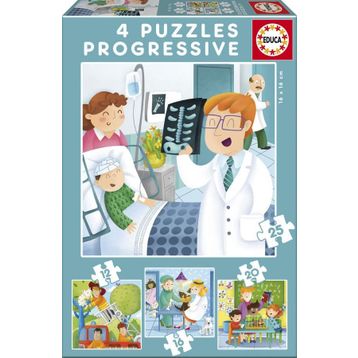 Educa Meslekler 12+16+20+25 Parça Puzzle
