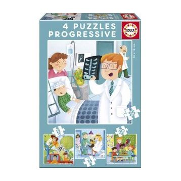 Educa Meslekler 12+16+20+25 Parça Puzzle