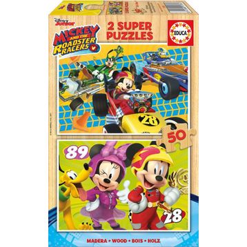 Educa Mickey Mouse 2x50 Parça Ahşap Puzzle