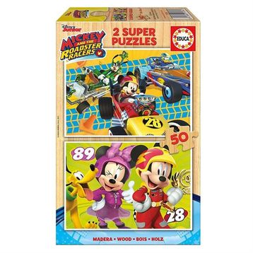 Educa Mickey Mouse 2x50 Parça Ahşap Puzzle