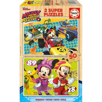 Educa Mickey Mouse 2x50 Parça Ahşap Puzzle