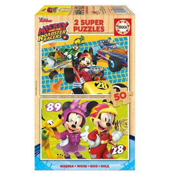 Educa Mickey Mouse 2x50 Parça Ahşap Puzzle