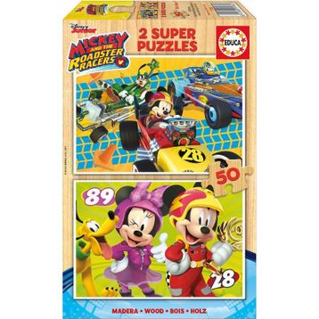 Educa Mickey Mouse 2x50 Parça Ahşap Puzzle