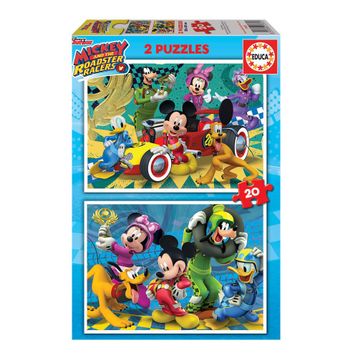 Educa Mickey Roadster Racers 2x20 Parça Karton Puzzle