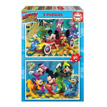 Educa Mickey Roadster Racers 2x20 Parça Karton Puzzle