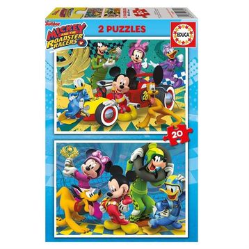 Educa Mickey Roadster Racers 2x20 Parça Karton Puzzle