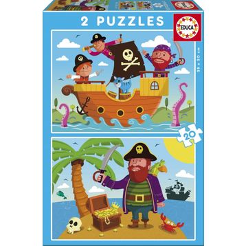 Educa Pirates 2 X 20 Parça Karton Puzzle