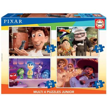 Educa Pixar Multi 4 20+40+60+80 Parça Puzzle