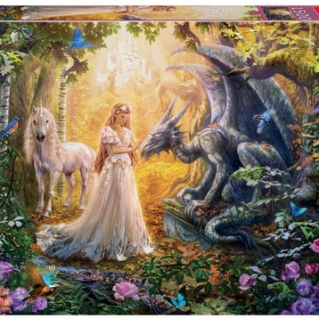 Educa Puzzle 1500 parça Dragon Prences &Unıcorn