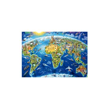 Educa World Landmarks Globe 2000 Parça Puzzle