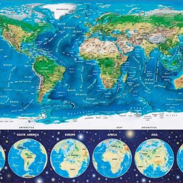 Educa World Map 1000 Parça Puzzle