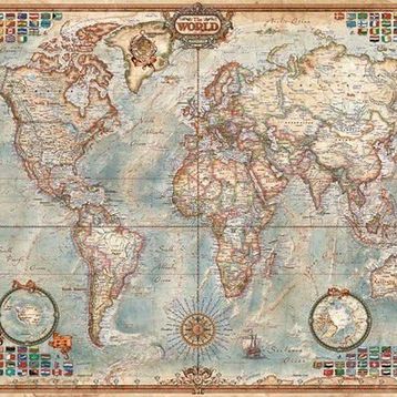 Educa World Map 1000 Parça Puzzle