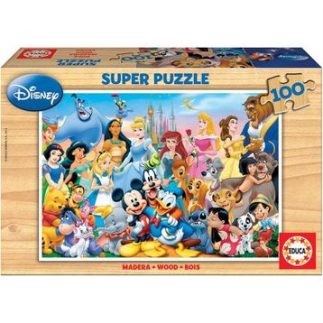 Educa World of Disney 100 Parça Ahşap Puzzle