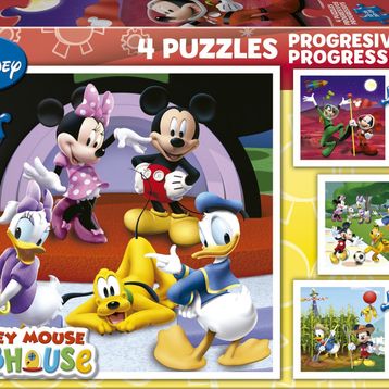 Educa13467 Mickey Mouse Club House Ahşap 2x9 Parça Puzzle