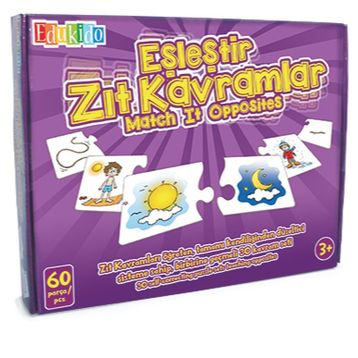 Edukido Rakamlar Zıt Kavramlar EDU-1012 Mukavva Puzzle