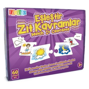 Edukido Rakamlar Zıt Kavramlar EDU-1012 Mukavva Puzzle