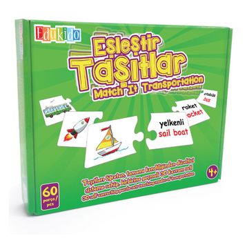 Edukido Taşıtlar EDU-1010 Mukavva Puzzle