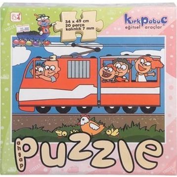 Edutoys 20 Parça Tren Taşıtlar Puzzle