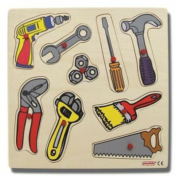Edutoys 30x30 cm Tamir Araçları Puzzle