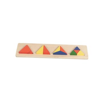 Edutoys Ahşap Renkli Parça Bütün Üçgen