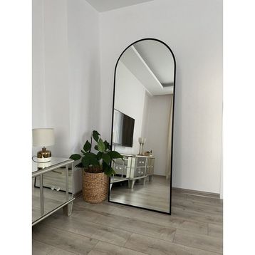 Effe Yapı Dekor Siyah Metal Çerçeveli 180x70 cm Ayaklı Boy Aynası