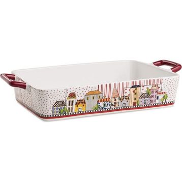 Egan Italy Paese Mio Kırmızı 37x22 cm Fırın Kabı