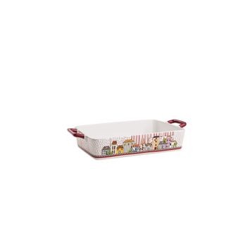 Egan Italy Paese Mio Kırmızı 37x22 cm Fırın Kabı