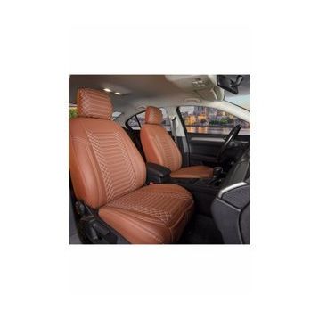 Egemenotoaksesuar Peugeot 308 Lüks Deri Ön/Arka Set Tarçın Oto Koltuk Kılıfı