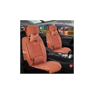 Egemenotoaksesuar Peugeot 308 Lüks Deri Ön/Arka Set Tarçın Oto Koltuk Kılıfı