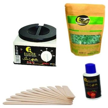 Egesir Ağda Makinesi + Azulen Boncuk Ağda + Ağda Yağı + Spatula
