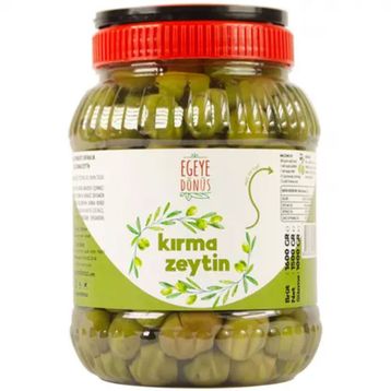 Egeye Dönüş 1 kg Ev Yapımı Geleneksel Yeşil Kırma Zeytin