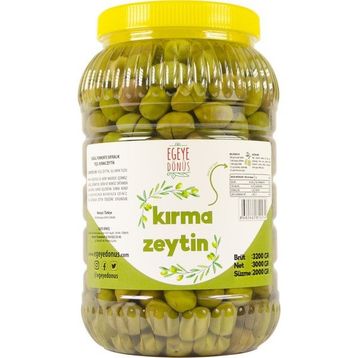 Egeye Dönüş 2 kg Ev Yapımı Geleneksel Yeşil Kırma Zeytin