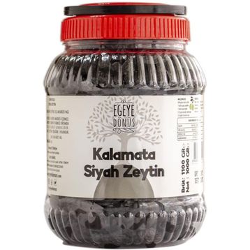 Egeye Dönüş Çok Az Tuzlu Kalamata İri Boy Kuru Sele 1 kg Siyah Zeytin