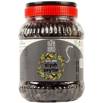 Egeye Dönüş Çok Az Tuzlu Kuru Sele 1 lt Siyah Zeytin